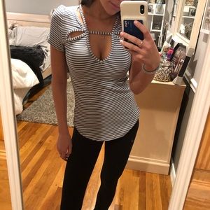 Striped Free People tshirt